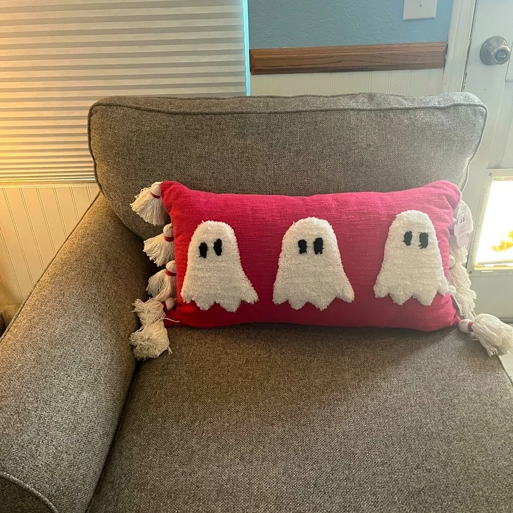 Goblin & Ghoul Pink Ghost 👻 Pillow